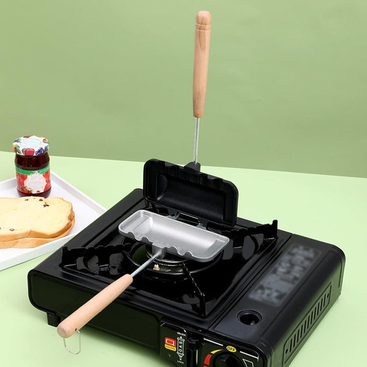 Kuchenbereiter, Doppelseitige Sandwich Backform, Toastpfanne Herdplatte Frühstückskuchenkocher aus A