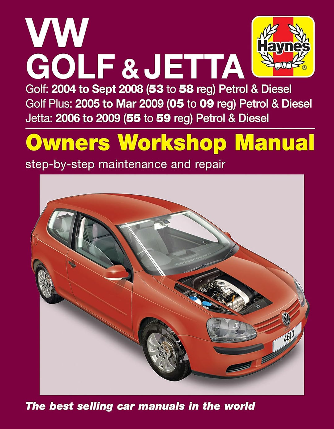 VW Golf (04 - Sept 08), Golf Plus (05 - Mar 09) & Jetta (06 - 09) Haynes Repair Manual, Taschenbuch