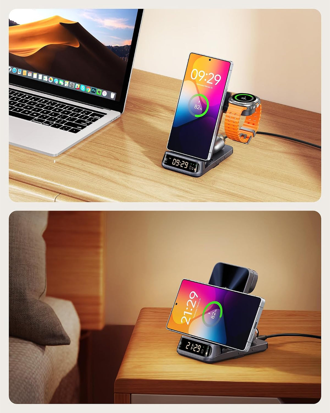 SwanScout Induktive Ladestation, Wireless Charger für Samsung Galaxy S25 Ultra/S25+/S25/Z Fold/Z Fli