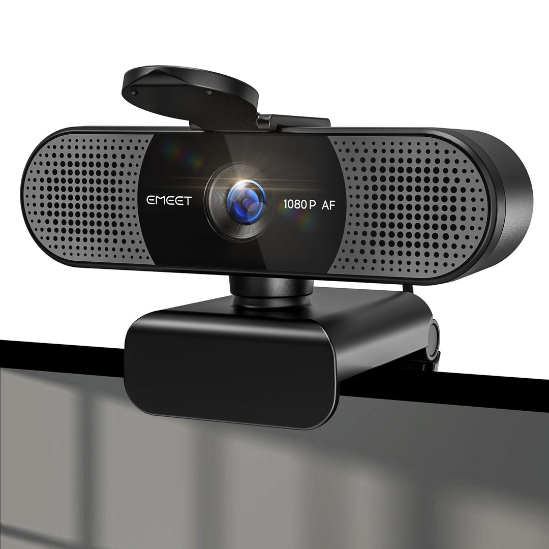 EMEET HD Webcam - C960 AF 1080P Webcam mit Objektivabdeckung & Dual Mikrofon, 360 ° Streaming Kamera