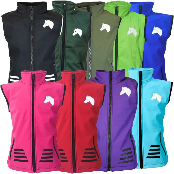 MS-Trachten Kinder Softshell Reitweste Juli Meshfutter tolle Farben 122-128 Lila, 122-128 Lila
