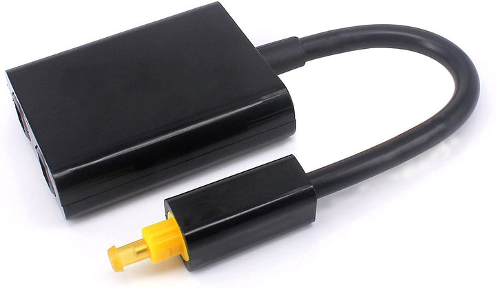 Toslink Digitaler optischer Audio-Splitter-Adapter, 1 in 2 Out, Glasfaser-Splitter, Switch Selector