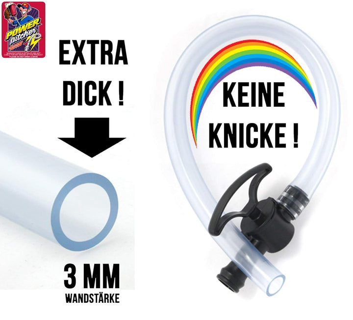 POWER PITCHER Bier-Bong | Premium Party Bier-Trichter | 2 Liter | mit Griff | inkl NEUES Ventil | Be