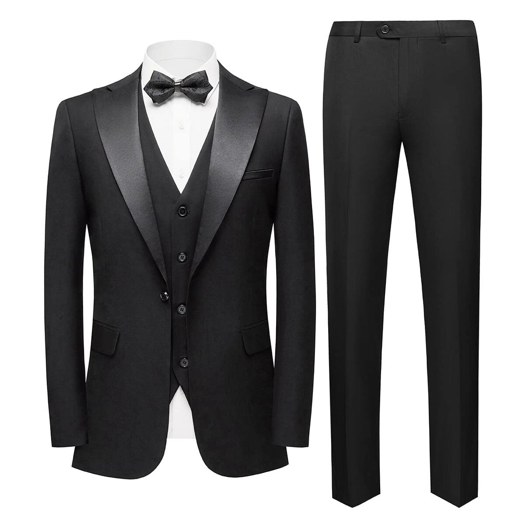 YOUTHUP Anzug Herren Slim Fit 3 Teilig Anzüge Peak Lapel Morden Herrenanzug Business Hochzeit Smokin