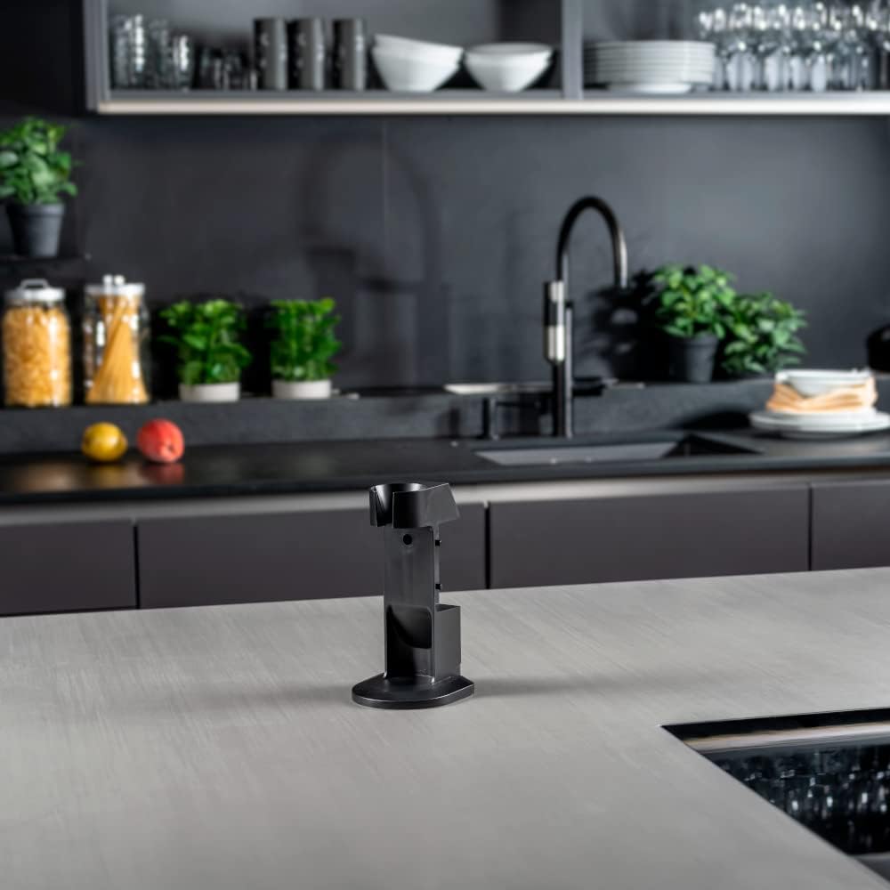 bamix Zubehör Stand Deluxe für alle bamix Stabmixer, Halter freistehend oder Wandmontage, Schwarz, S