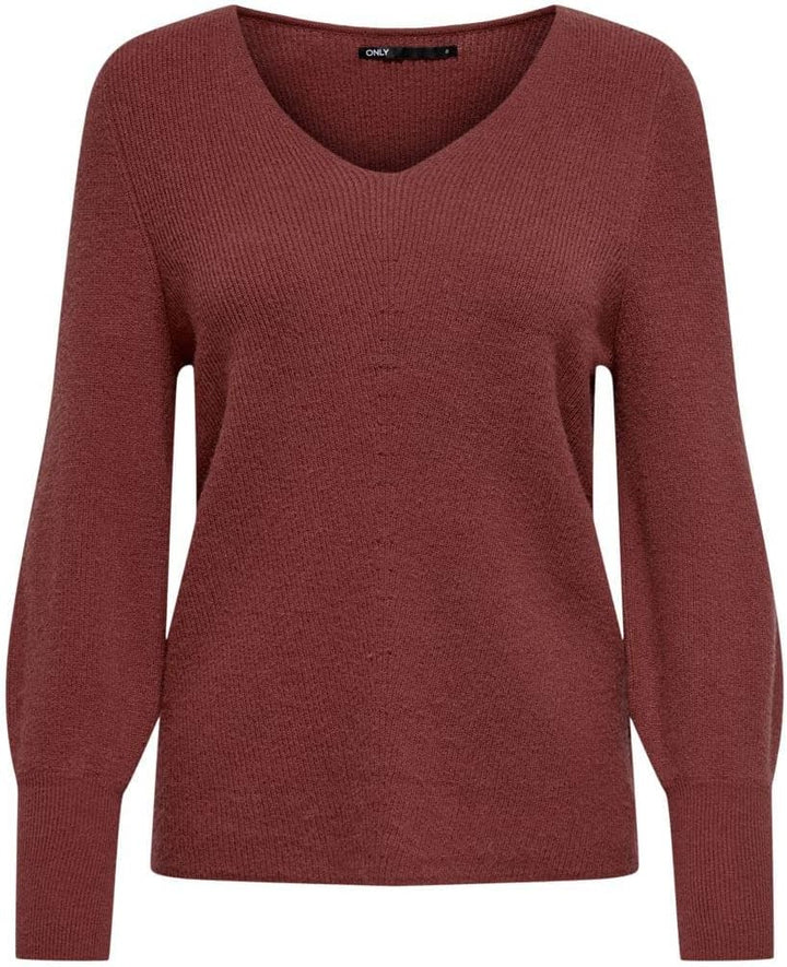 ONLY Female Strickpullover ONLATIA Strickpullover S Mineral Red/Detail:w. Melange, S Mineral Red/Det
