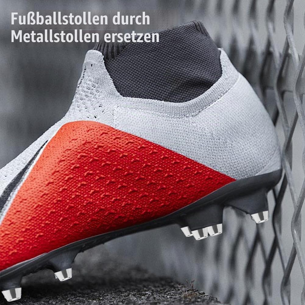 Fussballstollen - Fussballschuh-Spikes Kompatibel mit Nike, 12er Set Schraubstollen, Robuste Alumini