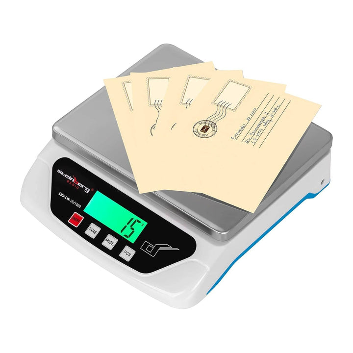 Steinberg Systems SBS-LW-25/1000 Briefwaage 25 kg / 1 g Paketwaage Digitalwaage 21,7 x 17,7 cm