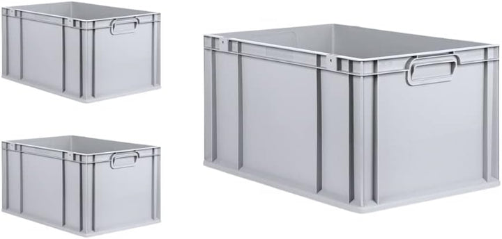 PROREGAL SuperSparSet 3x Eurobox NextGen Grip | HxBxT 32x40x60cm | 65 Liter | Griffe geschlossen | V