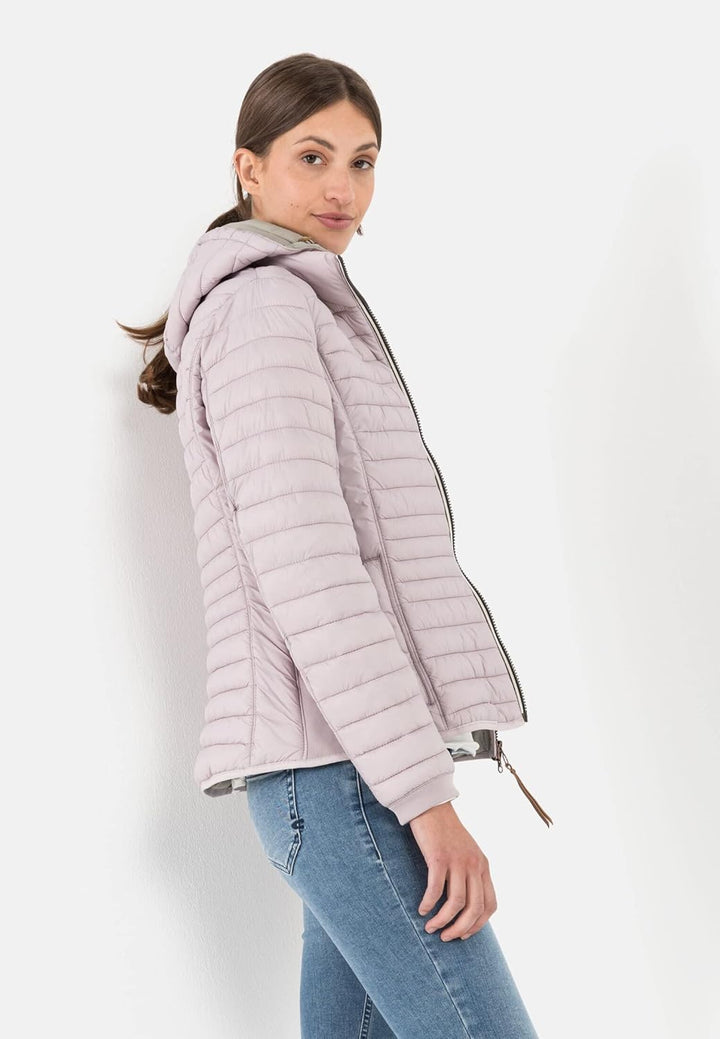 camel active Damen leichte Steppjacke mit Abnehmbarer Kapuze 44 Blouson Rosa, 44 Blouson Rosa