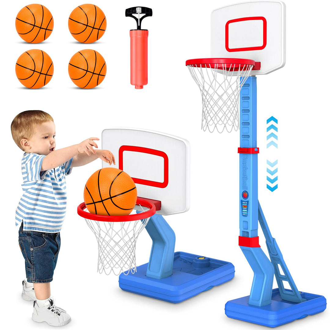 Kinder Basketballkorb,Basketballkorb Indoor Outdoor Réglable en 5 hauteurs 70-138 cm mit Mini Basket
