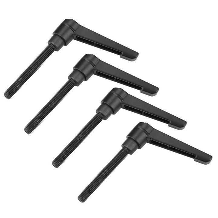 Hilitand 4 Stück Klemmhebel Griff Griff Griff Einstellbar Edelstahl M8 Schwarz (32mm), 32MM