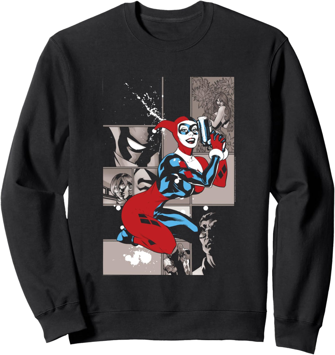 Batman Harley Quinn Posing With Gun Sweatshirt