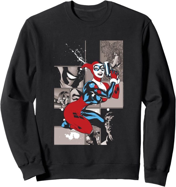 Batman Harley Quinn Posing With Gun Sweatshirt