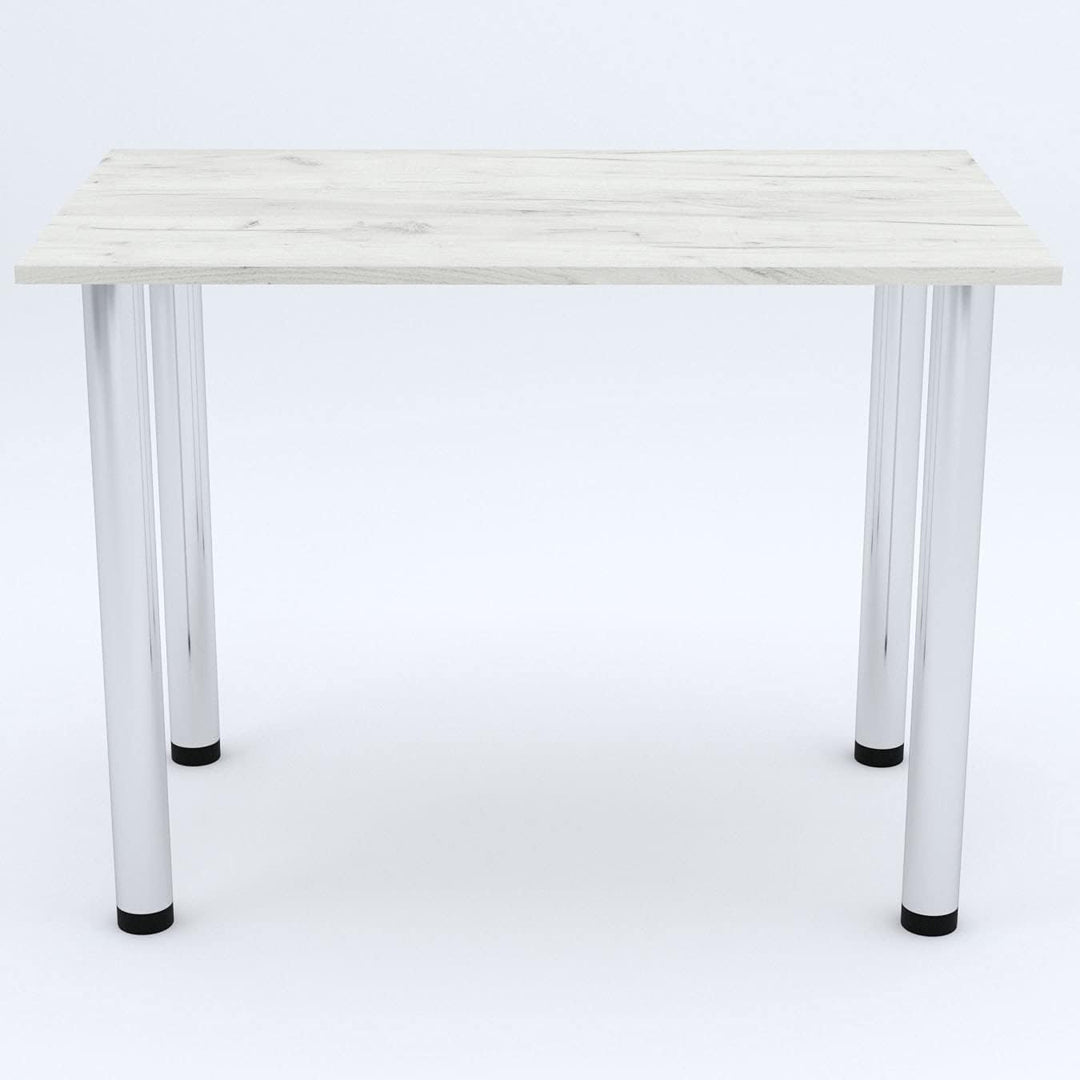 mikon 60x40 | Esszimmertisch - Esstisch - Tisch mit Chrombeinen - Küchentisch - Bürotisch | White Cr
