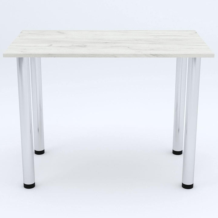 mikon 60x40 | Esszimmertisch - Esstisch - Tisch mit Chrombeinen - Küchentisch - Bürotisch | White Cr