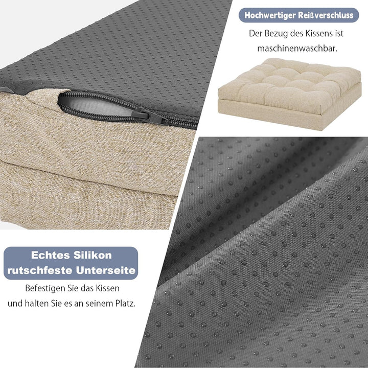 GOFORIT Sitzerhöhung für Ältere 50x50x12cm, Exklusives Zweilagiges Memory-Schaum Sitzkissen mit Star