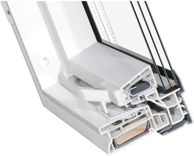 Kunststoff Dachfenster 55x118 cm OptiLight Energie mit 3-fach Verglasung, Lüftungsblende und Eindeck