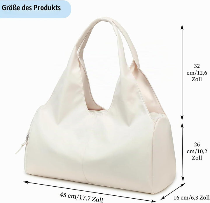 Sporttasche für Damen und Herren mit Schuhfach &amp; Nassfach Weekender Reisetasche Freizeit Handtasche