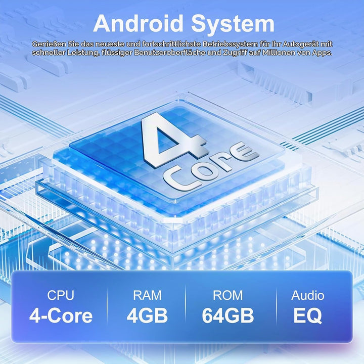 [4G+64G] Motorsi Autoradio für VW Seat Passat Golf 5 6 Polo Skoda mit Apple Carplay Android Auto, 9&