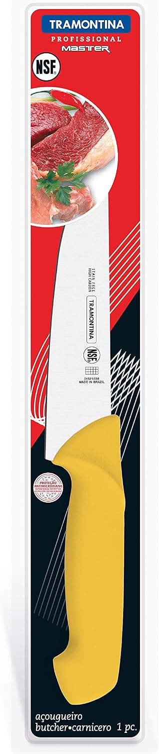 Tramontina Professional Küchenmesser, Chrom-Molybdän-Stahl Blockmesser 25 cm, Blockmesser 25 cm