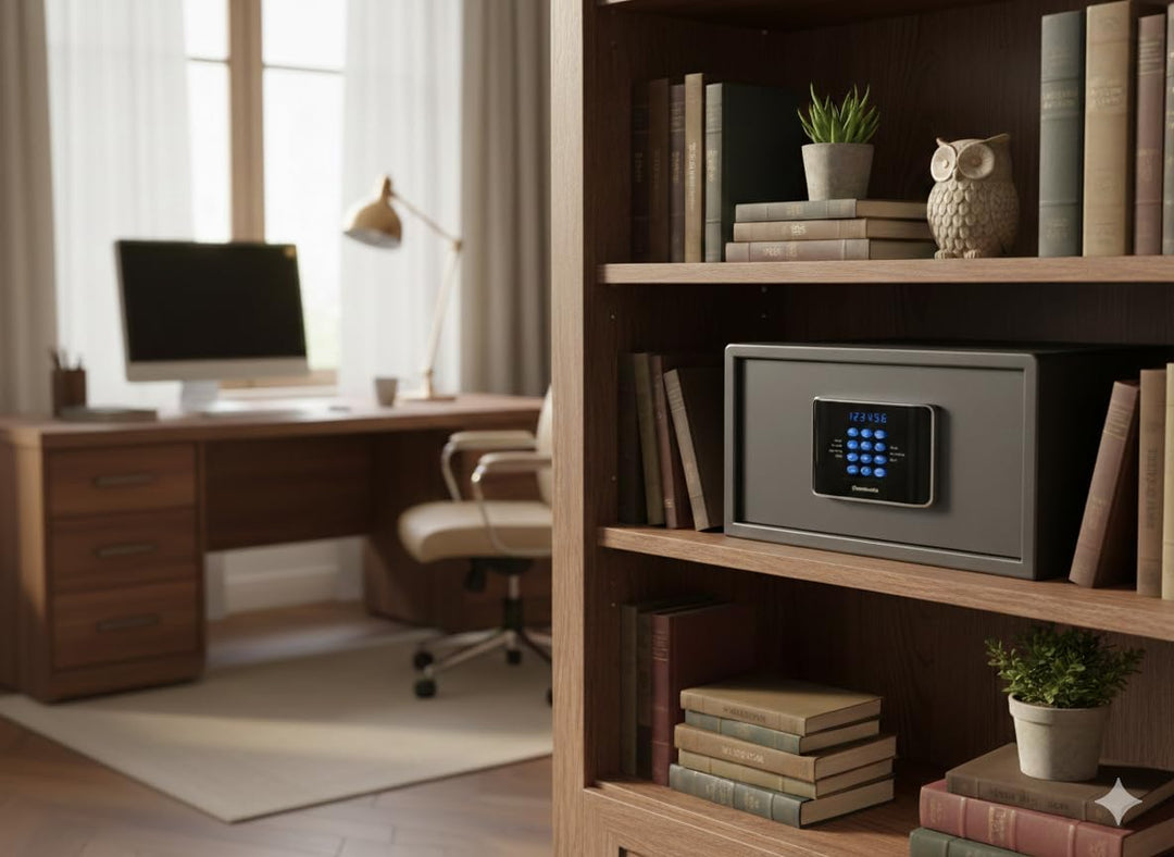 AXS-5 Grosser digitaler Laptop-Safe für Zuhause, Büro und Hotel – passend für 17-Zoll-Laptop, elektr