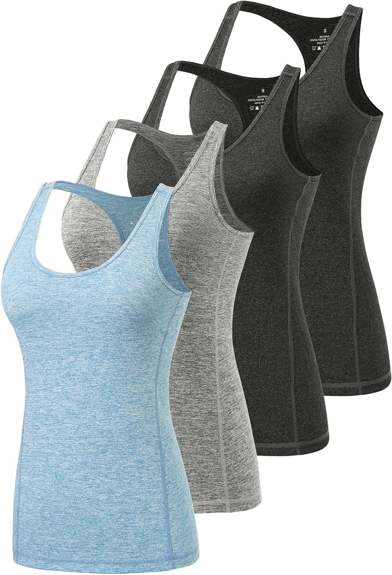 vislivin Sport-Tanktops für Damen Racerback Yoga Athletic Tanks Frauen Lauftraining Gym Unterhemd -