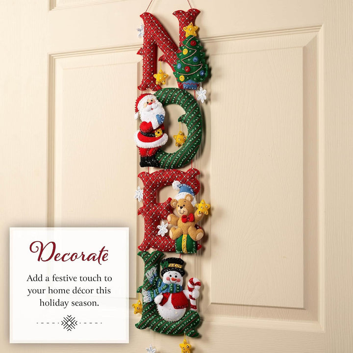 Bucilla Filzapplikation, Wandbehang-Set, Noel, perfekt für Urlaub, DIY, Nadelspitze, Kunst und Handw