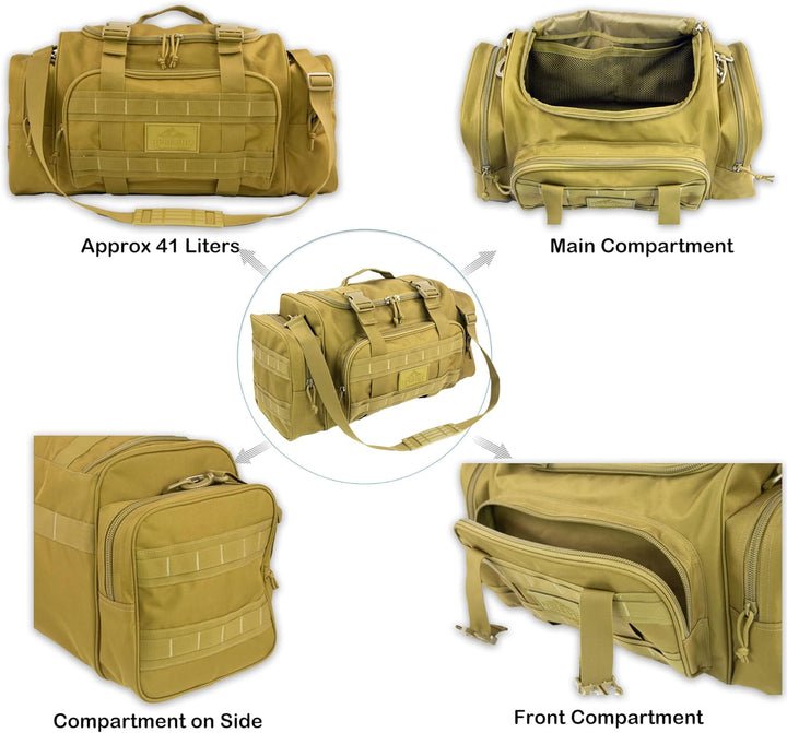 Taktische Duffle Bag Gym Duffel Bags für Männer Reise- und Ausrüstung Motorrad Hecktasche Militär Sc