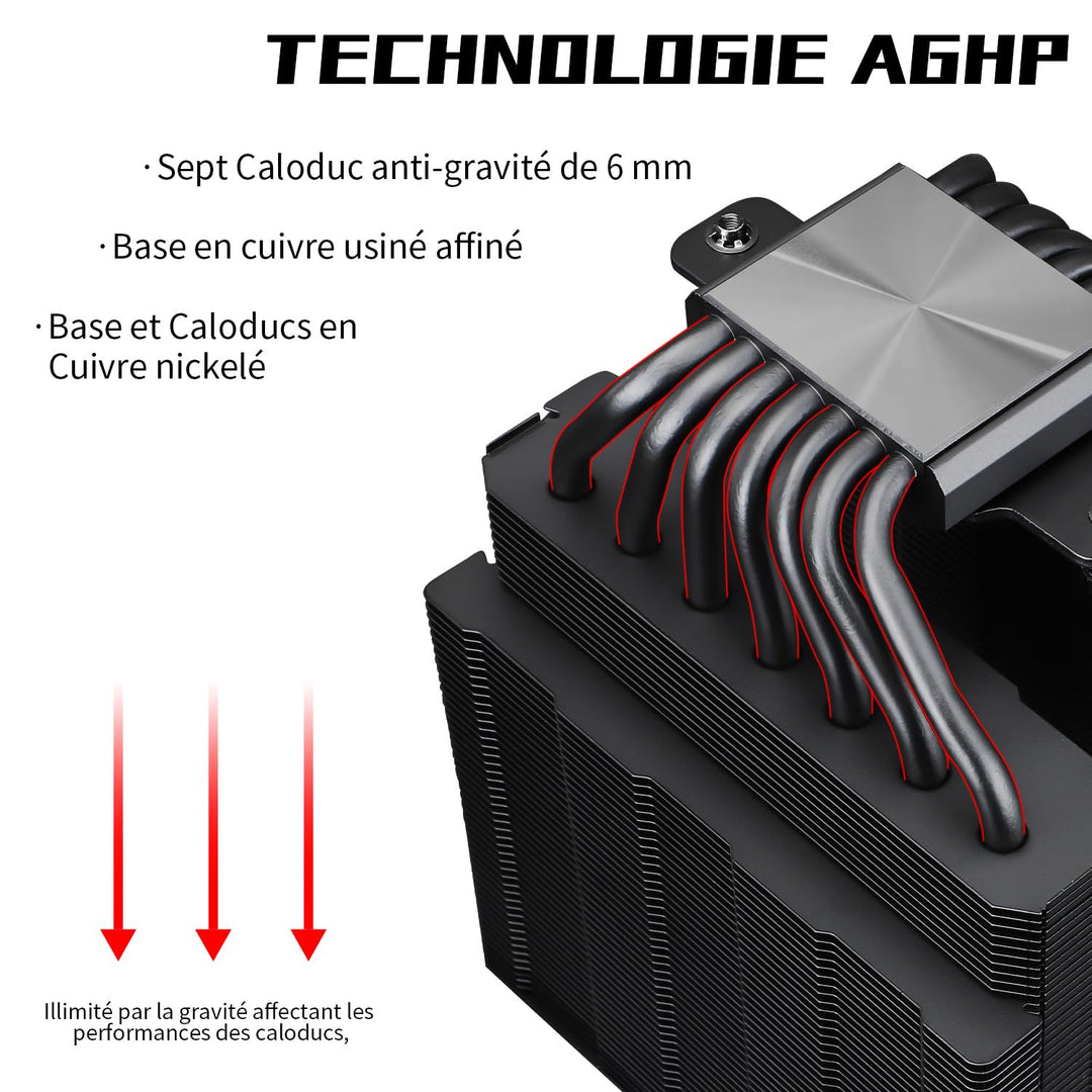 Thermalright Phantom Spirit 120 EVO CPU Luftkühler, 7 Heatpipes CPU-Kühler, Dual 120mm TL-K12 PWM Lü
