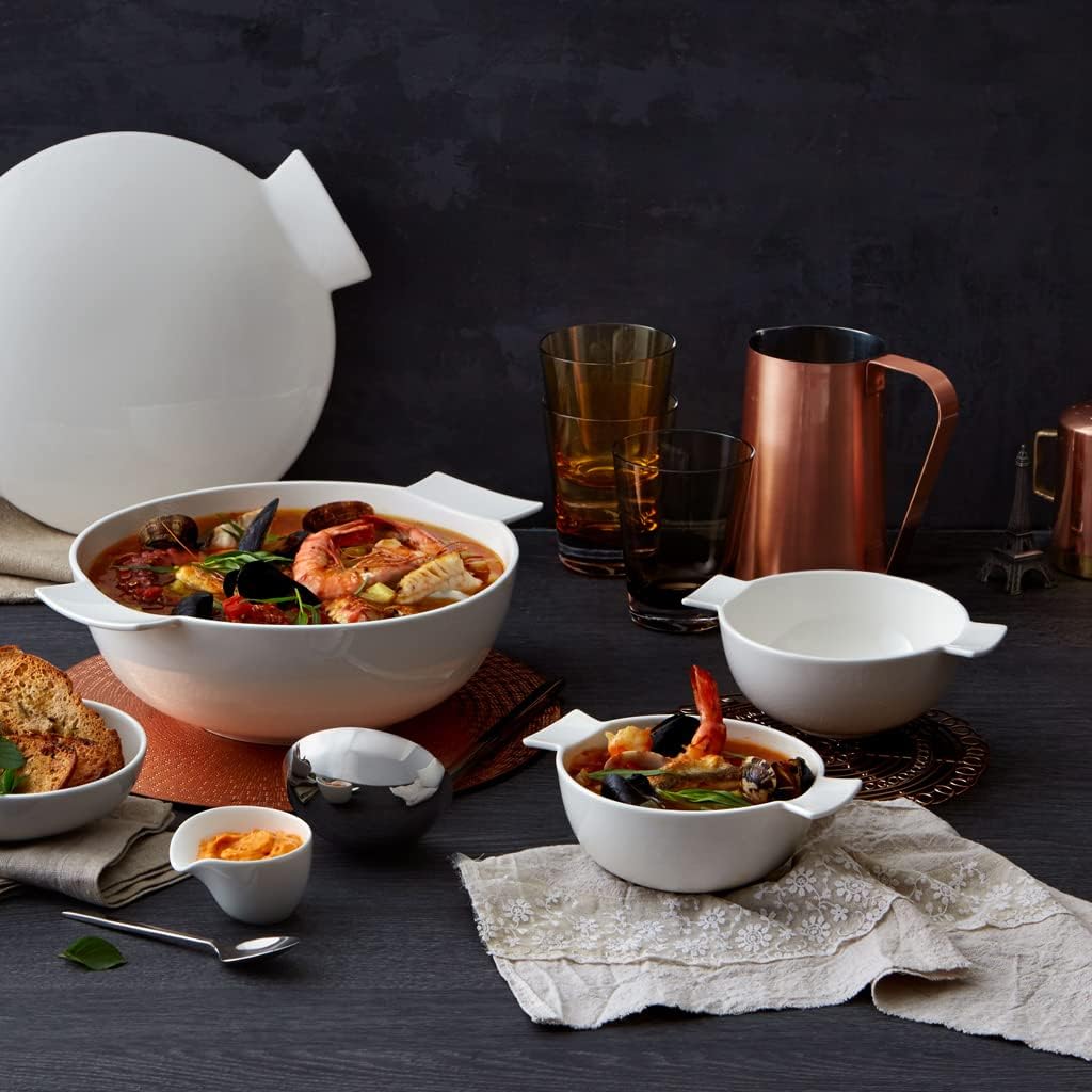 Villeroy & Boch Soup Passion Terrine für eine Person, Premium Porzellan, Weiss klassisch, klassisch