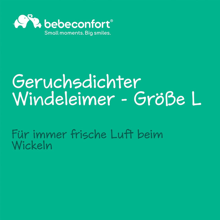 Bebeconfort geruchsdichter Windeleimer Grösse L, Windeleimer, Deckel geruchsdicht, für alle Müllbeut