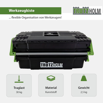 TRUTZHOLM Werkzeugkiste Werkzeugbox Werkzeugkoffer Werkzeugkasten Werkstattkiste Toolbox Organizer f