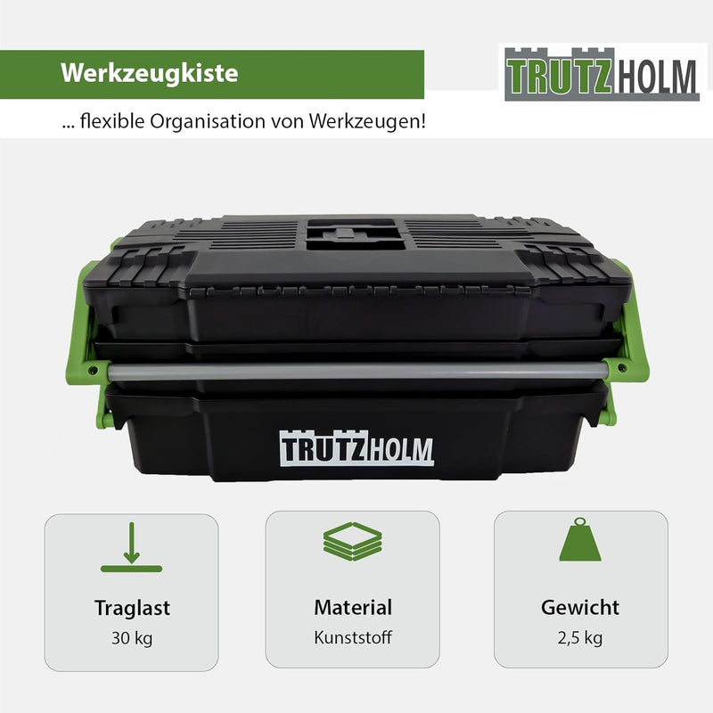 TRUTZHOLM Werkzeugkiste Werkzeugbox Werkzeugkoffer Werkzeugkasten Werkstattkiste Toolbox Organizer f