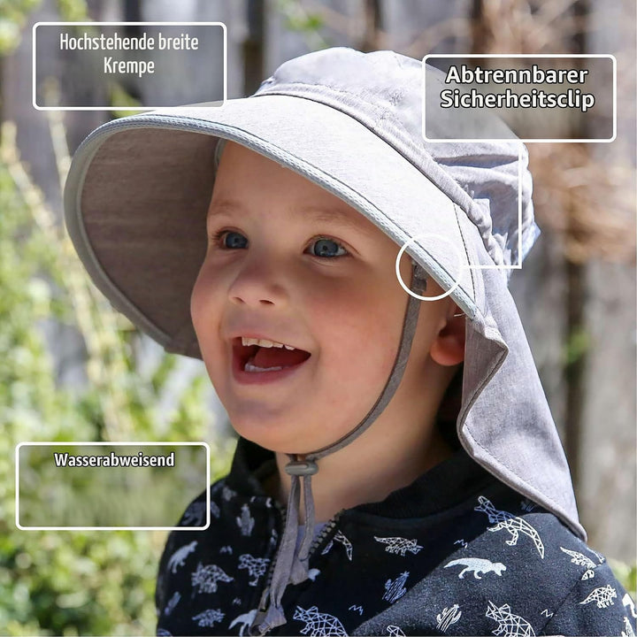 Jan &amp; Jul Kinder Grow-with-Me Aqua-Dry Abenteuer-Sonnenhut 0-6 Monate Dinoland, 0-6 Monate Dinoland