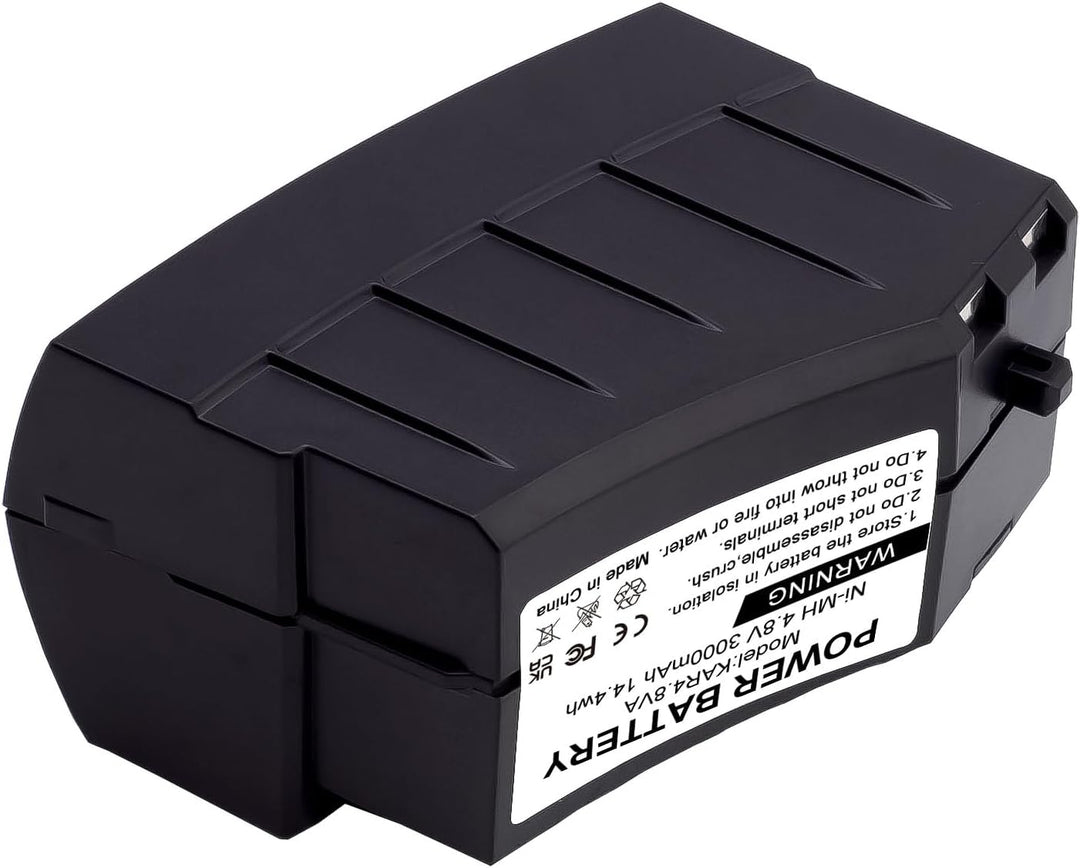 3000mAh 4,8V NI-MH Akku für Kärcher K55, K55 Pet, K55 Plus, K65 Plus, KB5, KC55 Akkubesen - Ersatz f