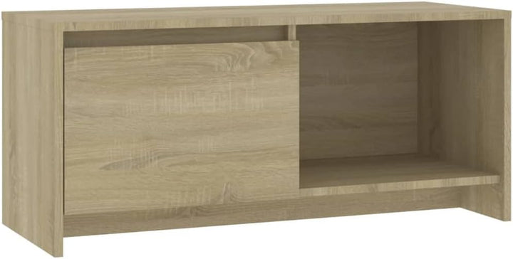 homiuse TV Board Sonoma-Eiche 90x35x40 cm Holzwerkstoff Fernsehschrank Fernsehtisch TV Lowboard TV K