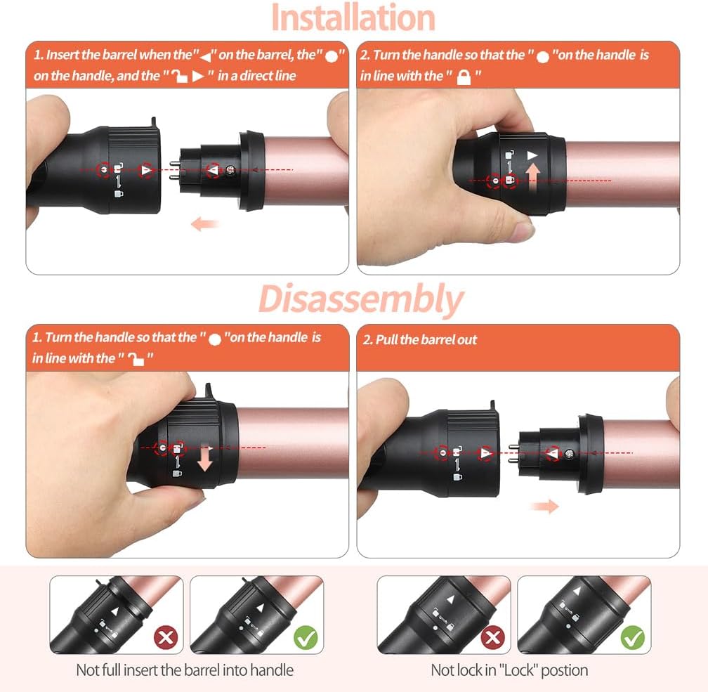 Haglater Lockenstab 3 in 1 Multifunktions Austauschbare Keramikbeschichtung Curling Iron, Lockenstäb