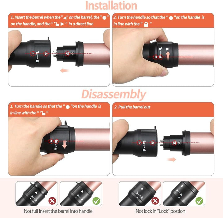 Haglater Lockenstab 3 in 1 Multifunktions Austauschbare Keramikbeschichtung Curling Iron, Lockenstäb