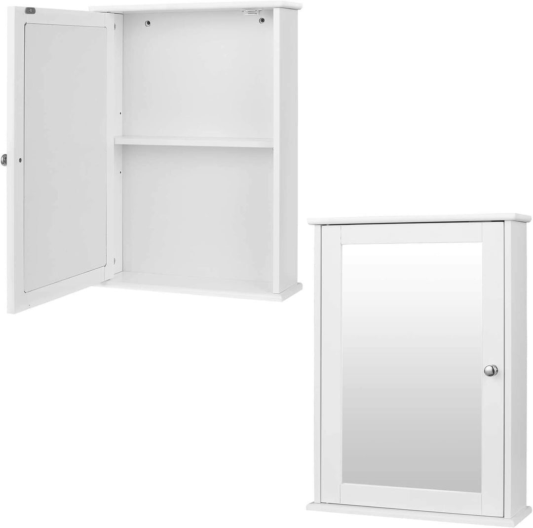 EUGAD Spiegelschrank für Badzimmer Hängeschrank Badschrank Spiegel mit Ablage Schminkschrank aus Hol