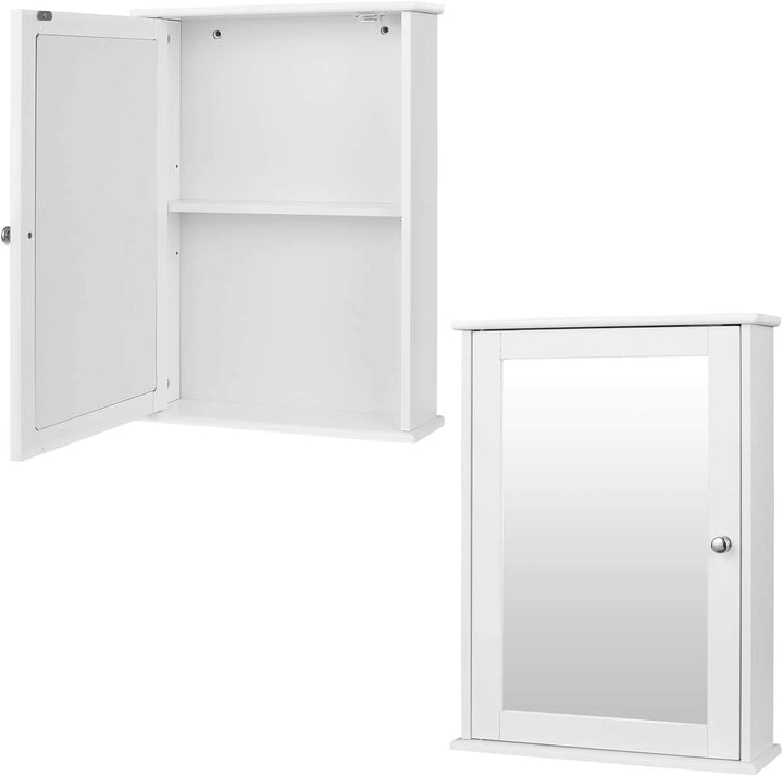 EUGAD Spiegelschrank für Badzimmer Hängeschrank Badschrank Spiegel mit Ablage Schminkschrank aus Hol