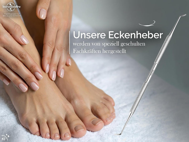 Fusspflegeinstrumente Set Eckenheber Edelstahl Nagelheber für Fusspflege und Nagelpflege 3-Teilig Kl