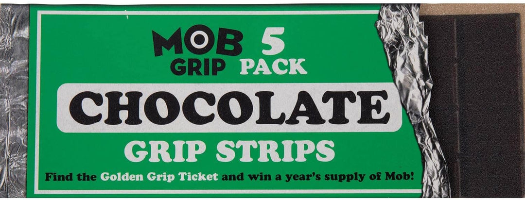 MOB GRIP Skateboard Griptape Chocolate Bars Grip Strips 5er Pack (Clear)