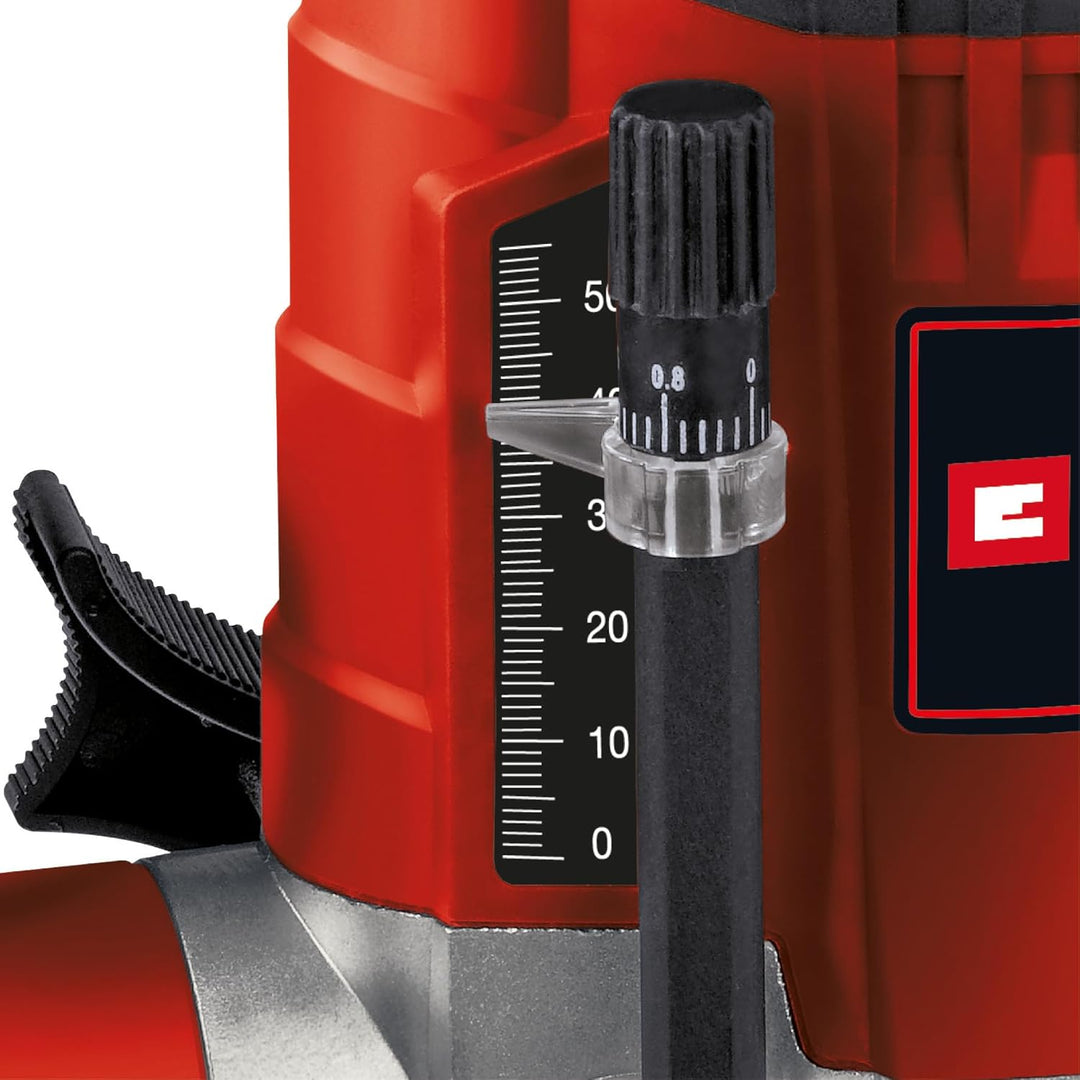 Einhell Oberfräse TC-RO 1155 Kit (1100 Watt, Ø 6 und 8 mm, Drehzahlregulierung, Parallelanschlag, Ab