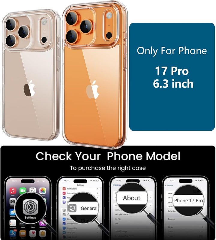 Handykette für iPhone 17 Pro Hülle mit Band, [Verstellbarem und Demontage Umhängeband], Transparente