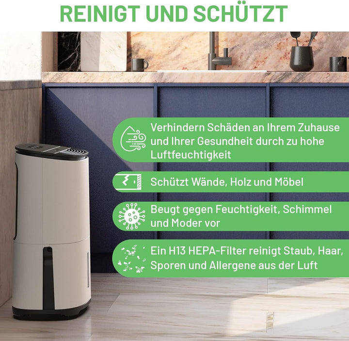 Meaco Ultra Leise Luftentfeuchter - MeacoDry Arete® One 25L Raumentfeuchter &amp; Luftreiniger für Wohnu