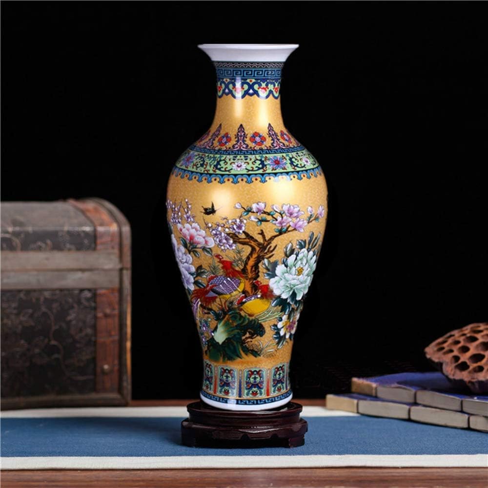 ufengke Jingdezhen Grosse Fishtail Keramik Bodenvase,Blumenvase,Handgefertigte Dekorative Vase für H
