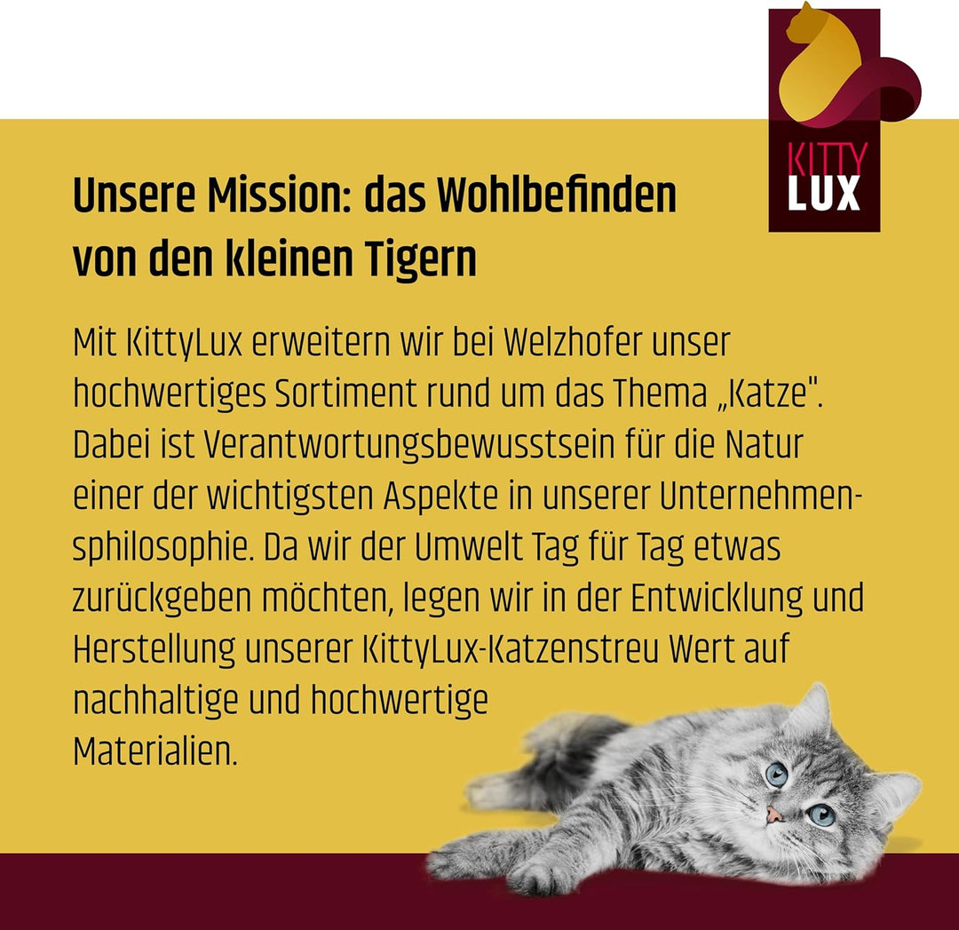 KITTYLUX KittyLux klumpende Katzenstreu White Compact 4x12,5kg mit Babypuderduft für Sensible Katzen