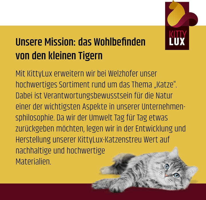KITTYLUX KittyLux klumpende Katzenstreu White Compact 4x12,5kg mit Babypuderduft für Sensible Katzen