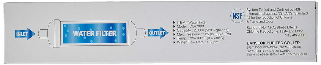 Banseok Puritec DD-7098 Original Wasser Filter für Daewoo Kühlschrank, 3 Stück